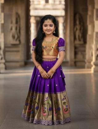 NEW LAUNCING KIDS LEHENGA CHOLI paithani silk NEW LAUNCING KIDS LEHENGA CHOLI paithani silk